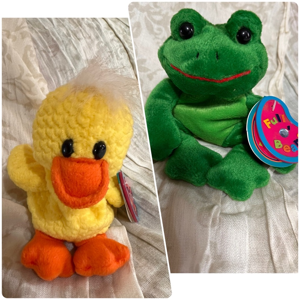 Two Full of Beans Collectible’s, Paddles the Duck & Tad the Frog